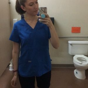 Blue Scrub Top